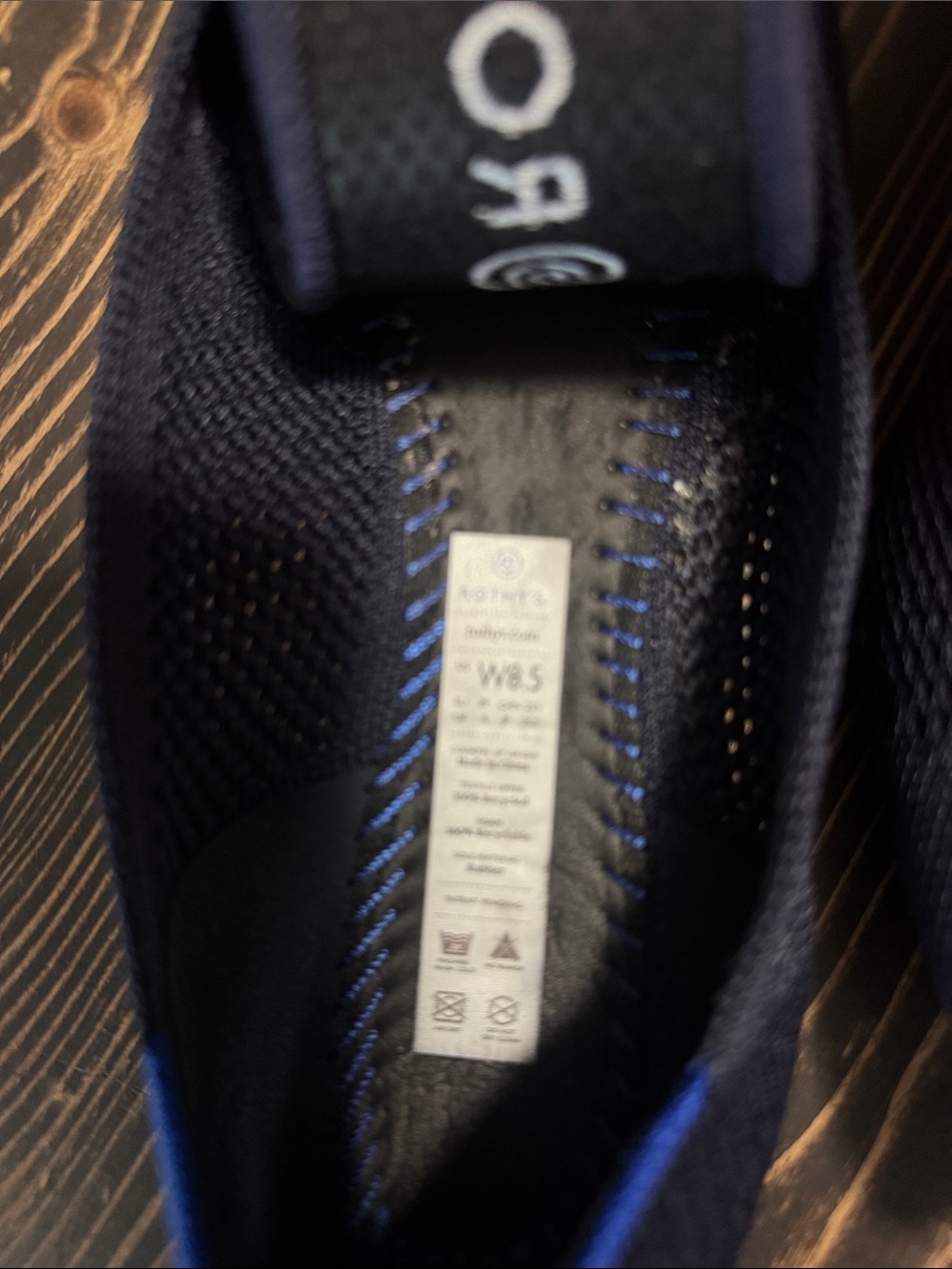 Rothy's Women's Navy Pointed Knit Flats - Picture 3 of 5